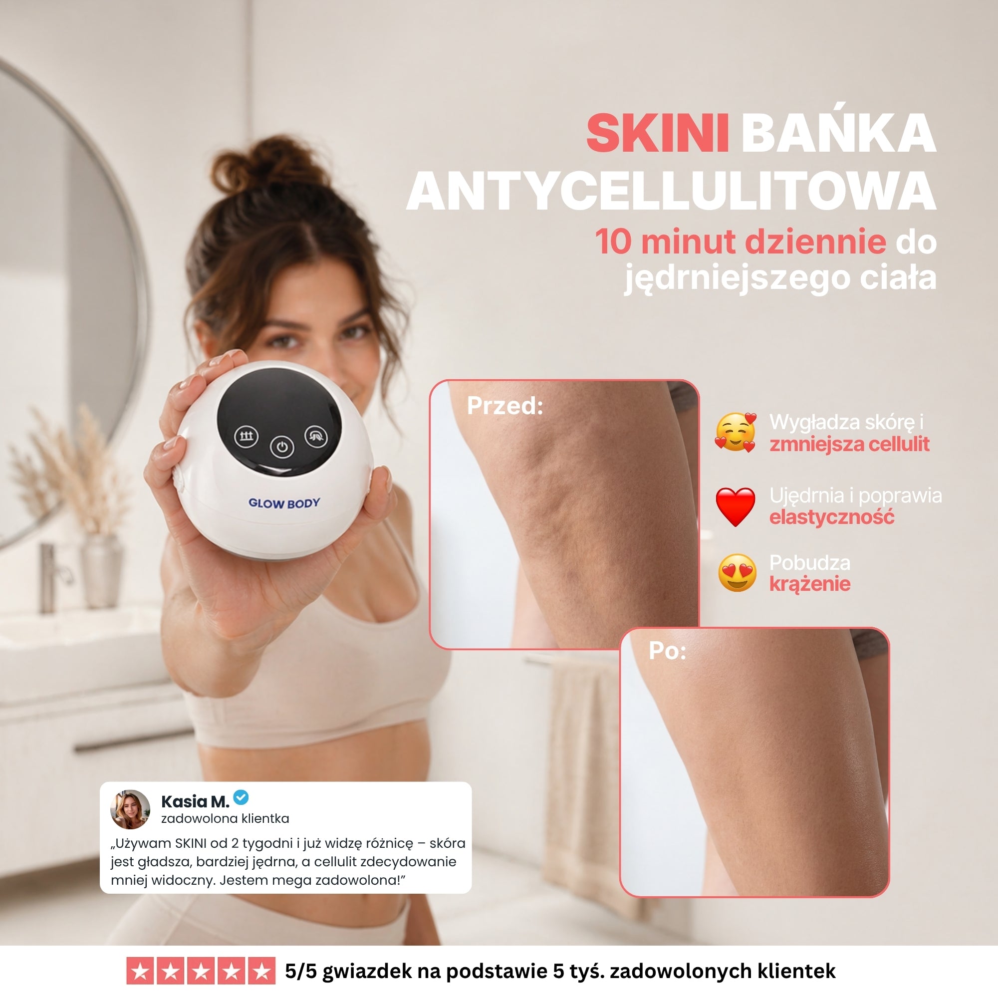 Skini GlowBody - masażer-bańka antycellulitowa
