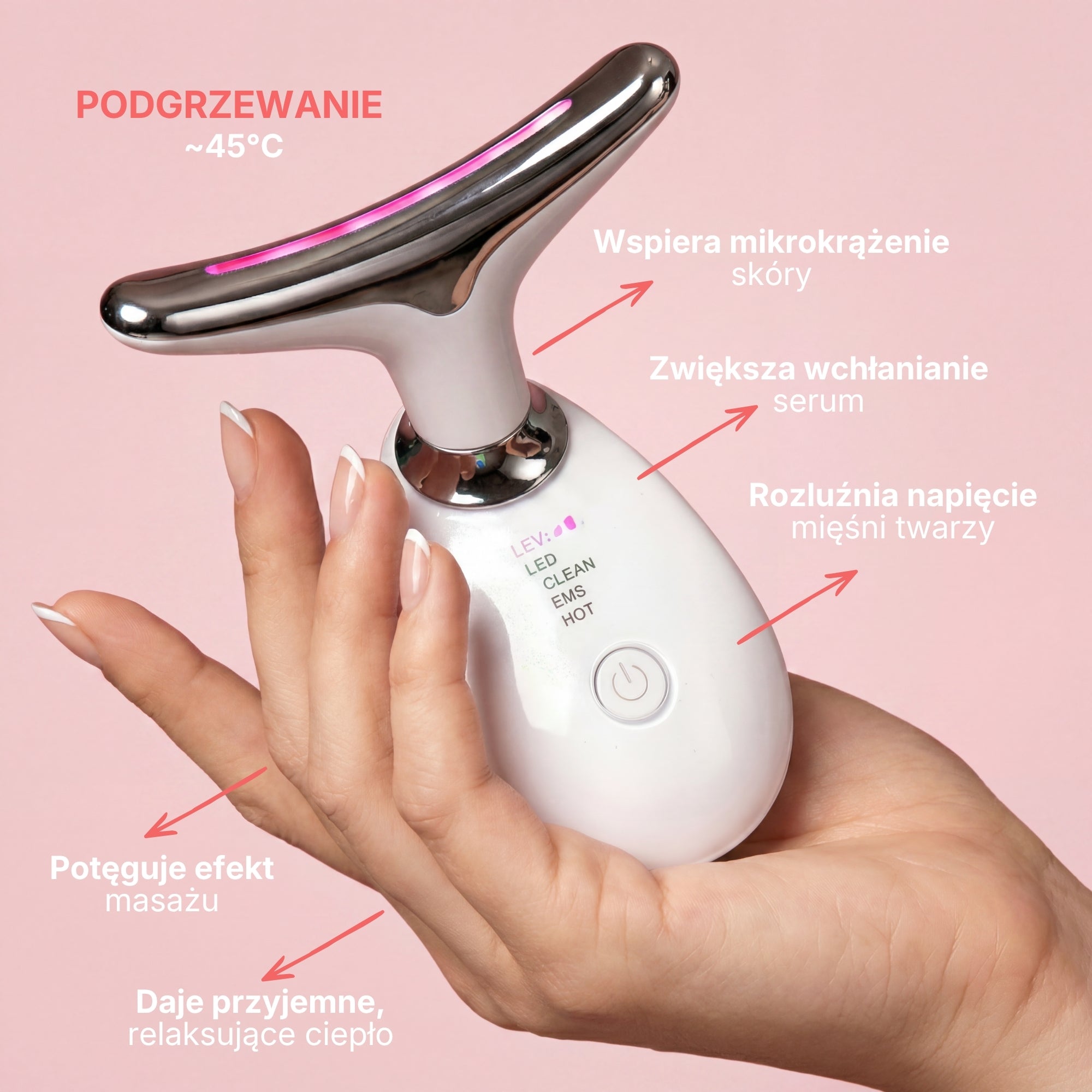 Skini - Soniczny Masażer Liftingujący z Terapią LED